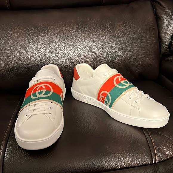 SALE!!! Gucci GG elastic logo web ace sneakers NWB - Picture 5 of 10